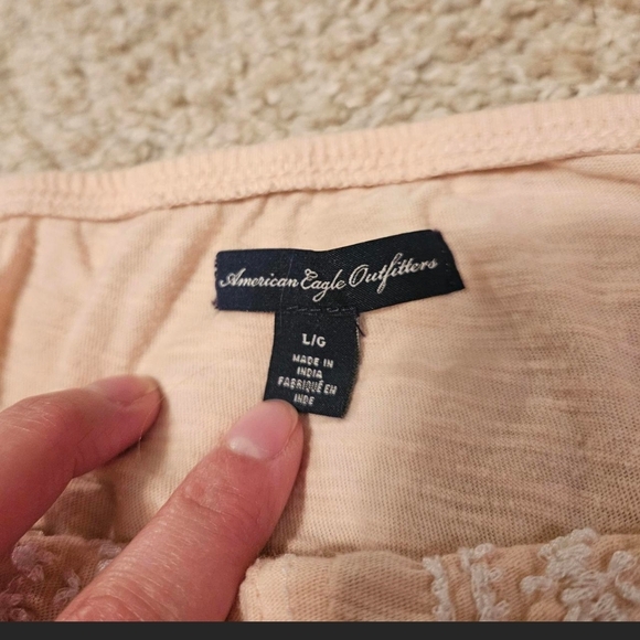 American Eagle Outfitters Orange Ruffled Smocked Camisole - Picture 4 of 5